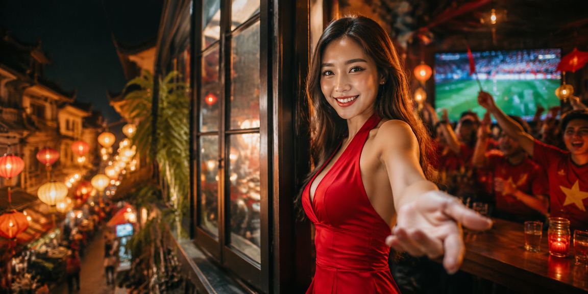 Không gian giải trí đêm Hà Nội với đèn lồng và bảng điện tử cá cược